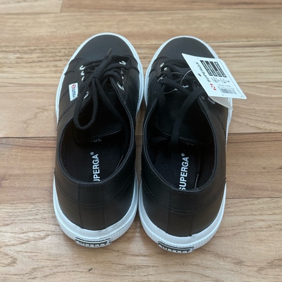 Superga Cotu 2750 Black Nappa Leather Women’s US 8.5 EU 39.5 - Picture 6 of 7